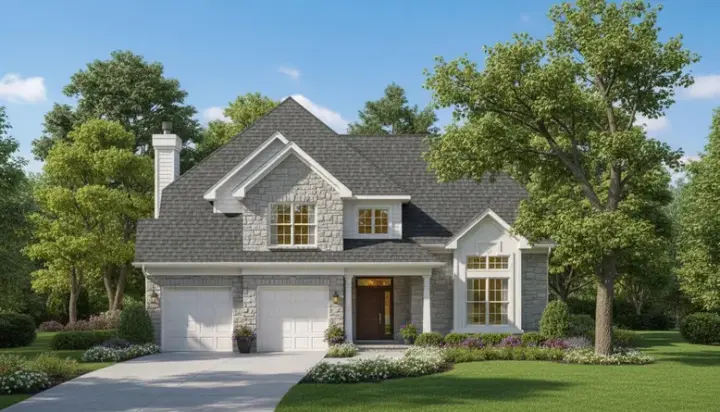 Contemporary house plans 15-467 - front exterior, 2,362 sq ft, 5 bed, 3 bath house plans | Monster House Plans