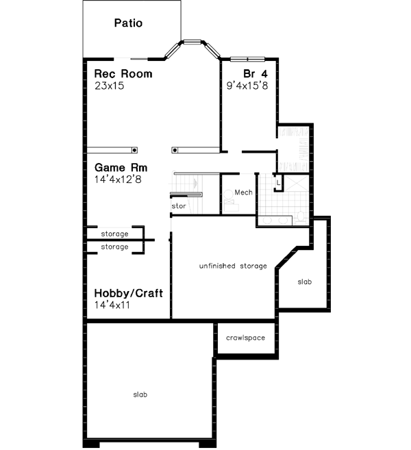 Lower Floor Plan: 15-476