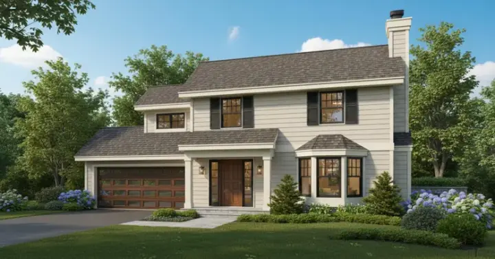 Contemporary house plans 15-499 - front exterior, 1,616 sq ft, 4 bed, 2 bath house plans | Monster House Plans