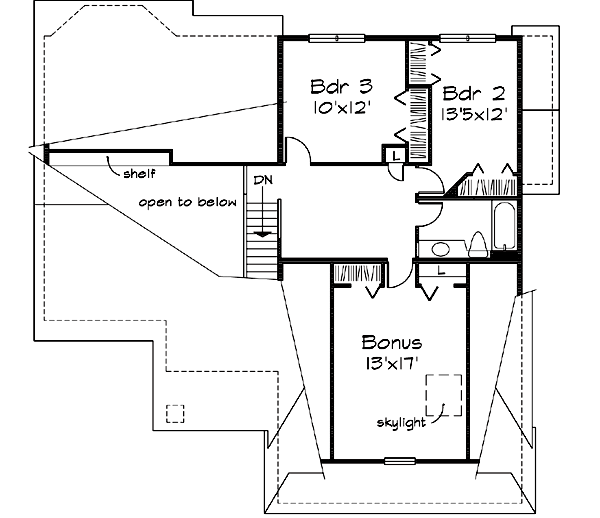 Upper/Second Floor Plan: 15-500
