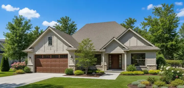 Contemporary house plans 15-507 - front exterior, 1,527 sq ft, 3 bed, 2 bath house plans | Monster House Plans