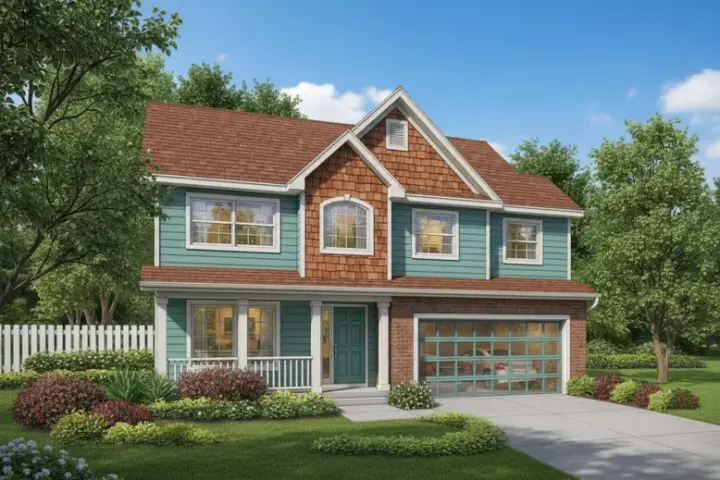 Contemporary house plans 15-515 - front exterior, 2,510 sq ft, 4 bed, 2 bath house plans | Monster House Plans