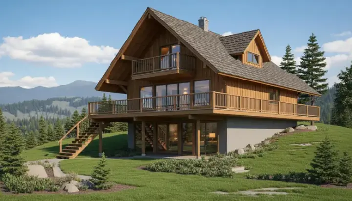 Cottage house plans 15-521 - front exterior, 1,002 sq ft, 3 bed, 1 bath house plans | Monster House Plans