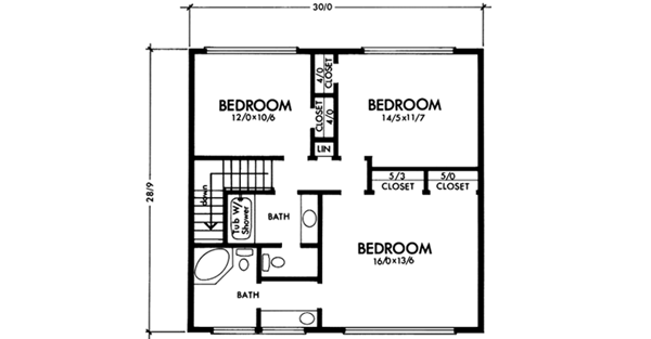 Upper/Second Floor Plan: 15-525