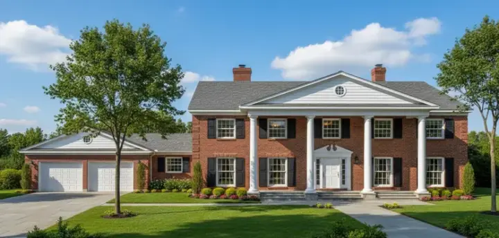 Southern Colonial house plans 15-530 - front exterior, 3,324 sq ft, 5 bed, 3 bath house plans | Monster House Plans