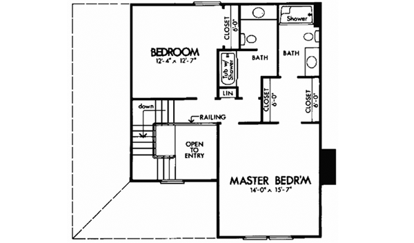 Upper/Second Floor Plan: 15-542