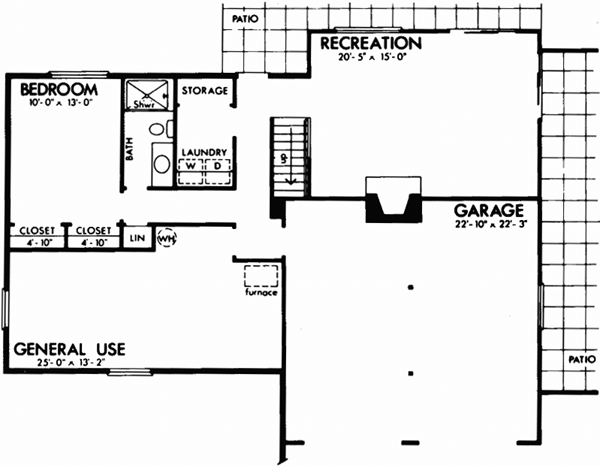 Lower Floor Plan: 15-555