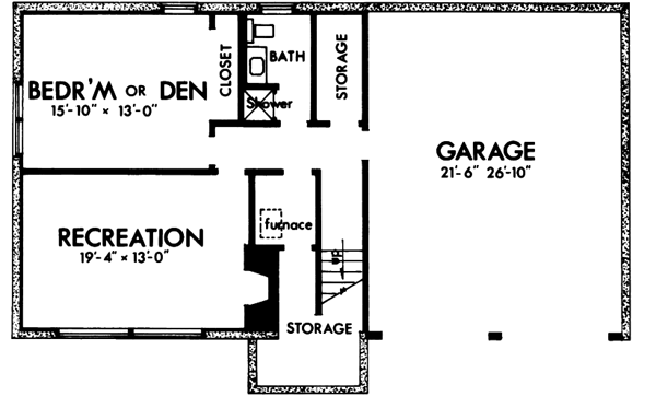 Lower Floor Plan: 15-556