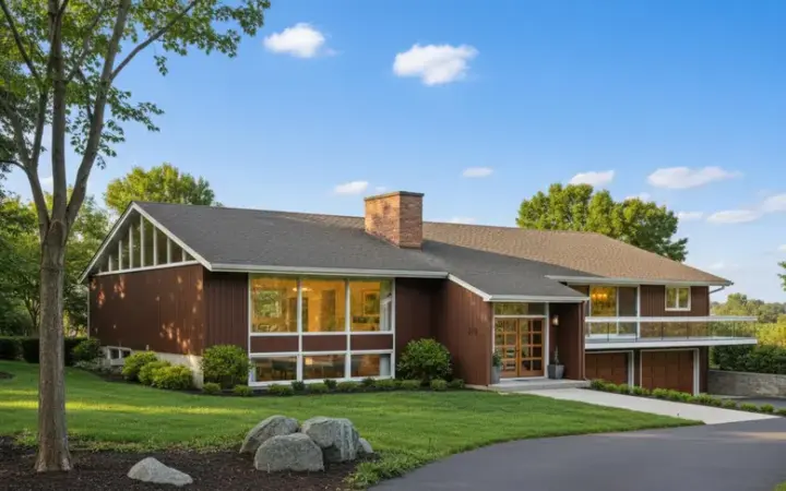 Contemporary house plans 15-557 - front exterior, 2,599 sq ft, 4 bed, 3 bath house plans | Monster House Plans