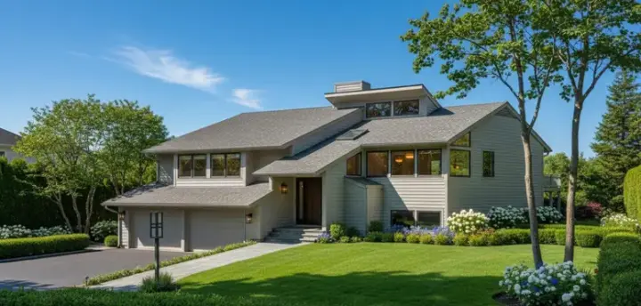 Contemporary house plans 15-562 - front exterior, 2,263 sq ft, 4 bed, 3 bath house plans | Monster House Plans