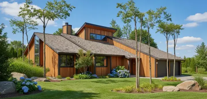 Contemporary house plans 15-565 - front exterior, 1,589 sq ft, 4 bed, 3 bath house plans | Monster House Plans
