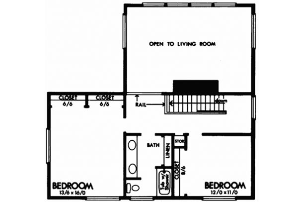 Upper/Second Floor Plan: 15-566