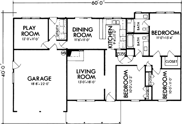 Ranch Style House Plans 15-580