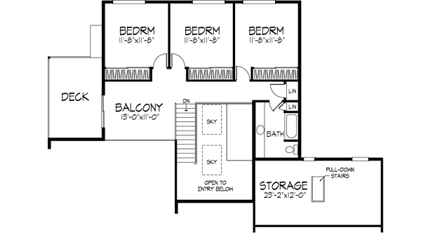 Upper/Second Floor Plan: 15-581