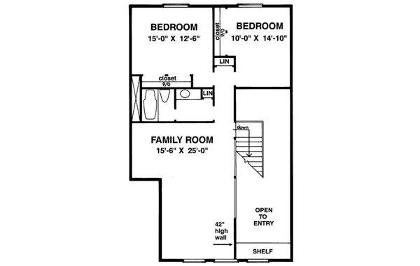 Upper/Second Floor Plan: 15-595