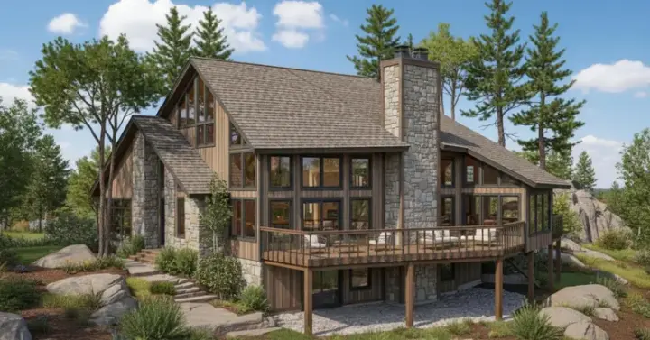 Contemporary house plans 15-619 - front exterior, 1,910 sq ft, 3 bed, 2 bath house plans | Monster House Plans