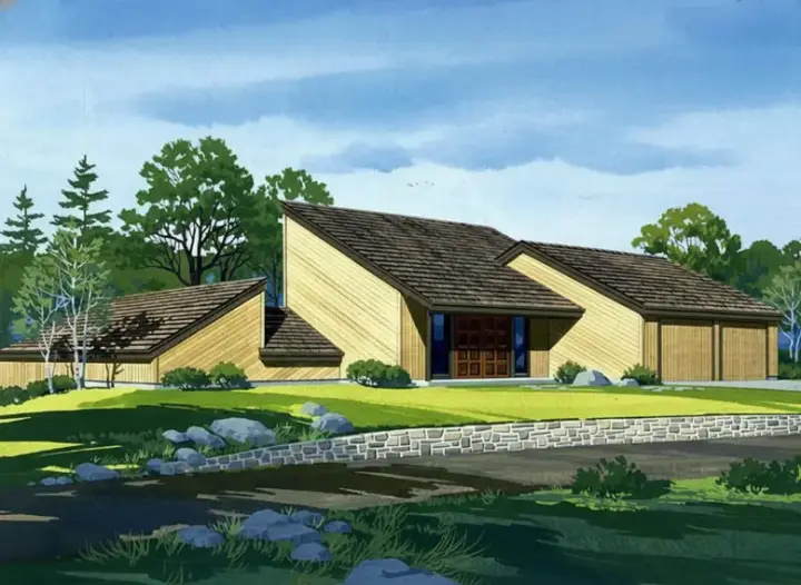 Contemporary house plans 15-653 - front exterior, 1,789 sq ft, 2 bed, 2 bath house plans | Monster House Plans