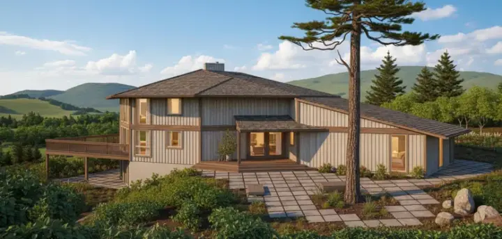 Contemporary house plans 15-668 - front exterior, 1,936 sq ft, 2 bed, 2 bath house plans | Monster House Plans