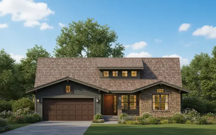 Traditional house plans 15-675 - front exterior, 1,725 sq ft, 3 bed, 2 bath house plans | Monster House Plans