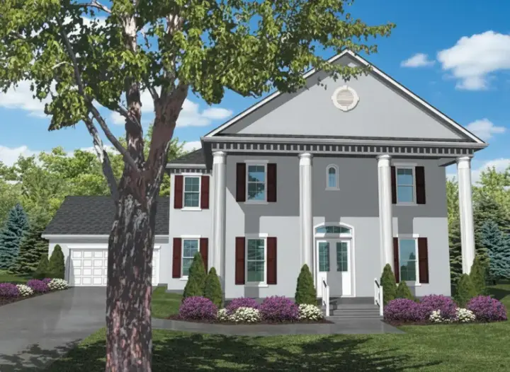 Georgian house plans 15-684 - front exterior, 3,079 sq ft, 5 bed, 3 bath house plans | Monster House Plans