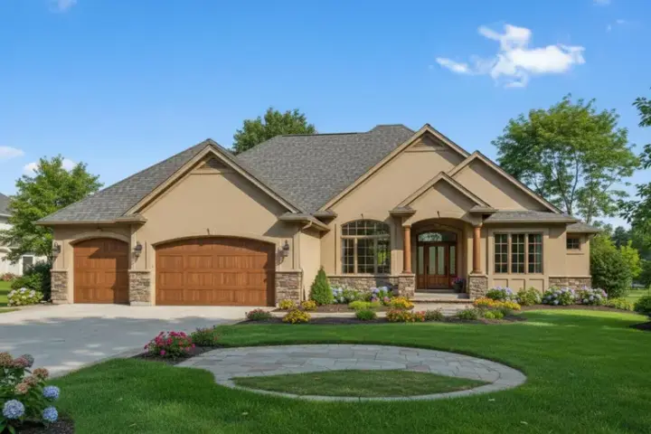 Traditional house plans 15-707 - front exterior, 2,188 sq ft, 1 bed, 1 bath house plans | Monster House Plans