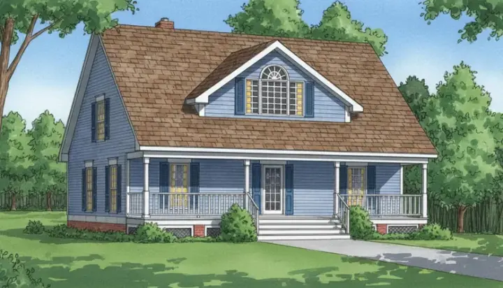 Country house plans 15-721 - front exterior, 1,751 sq ft, 3 bed, 2 bath house plans | Monster House Plans
