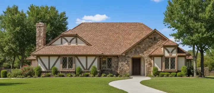 English Country house plans 15-725 - front exterior, 1,696 sq ft, 3 bed, 2 bath house plans | Monster House Plans