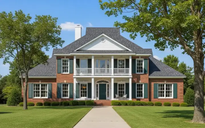 Plantation house plans 15-728 - front exterior, 3,461 sq ft, 4 bed, 3 bath house plans | Monster House Plans
