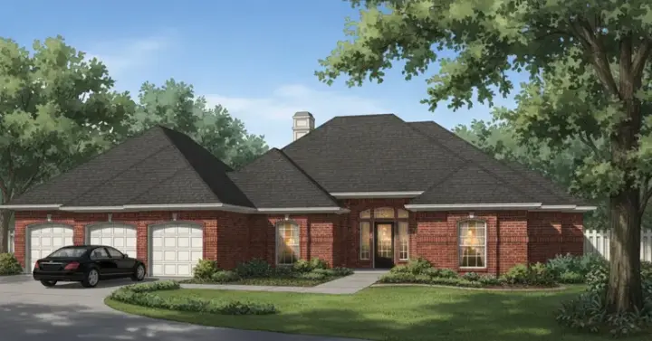 Contemporary house plans 15-729 - front exterior, 2,444 sq ft, 3 bed, 2 bath house plans | Monster House Plans