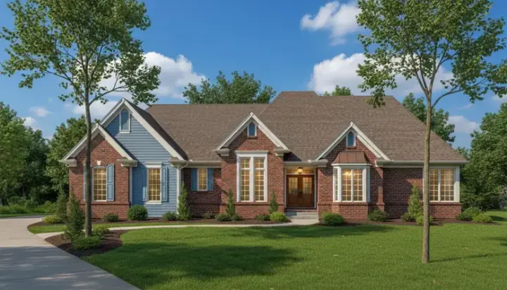 Traditional house plans 15-736 - front exterior, 2,200 sq ft, 2 bed, 2 bath house plans | Monster House Plans