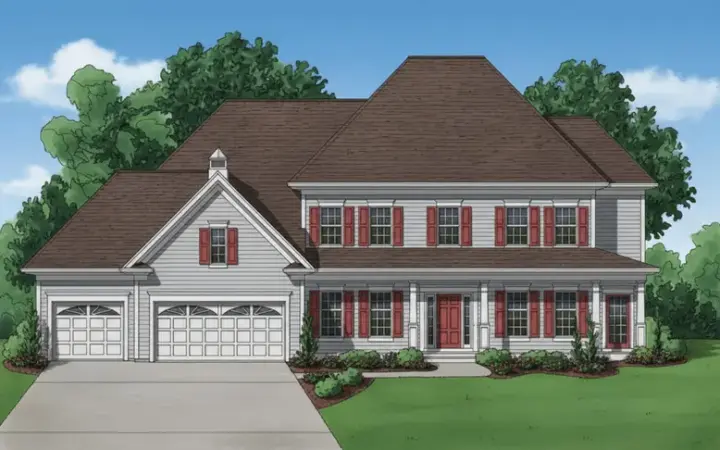 Country house plans 15-739 - front exterior, 3,485 sq ft, 4 bed, 2 bath house plans | Monster House Plans