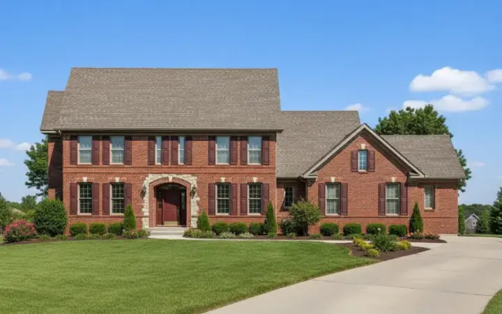 Early American house plans 15-740 - front exterior, 4,092 sq ft, 5 bed, 5 bath house plans | Monster House Plans