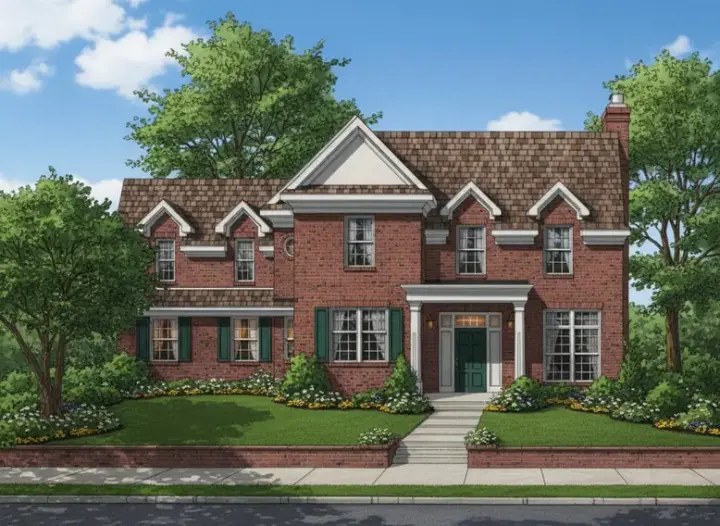 Southern Colonial house plans 15-770 - front exterior, 1,956 sq ft, 3 bed, 2 bath house plans | Monster House Plans