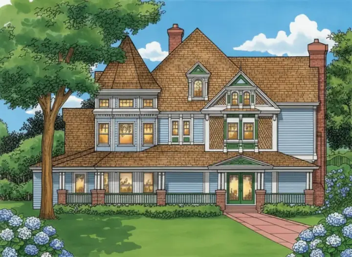 Victorian house plans 15-788 - front exterior, 4,161 sq ft, 4 bed, 4 bath house plans | Monster House Plans