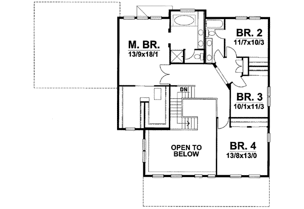 Upper/Second Floor Plan: 15-800