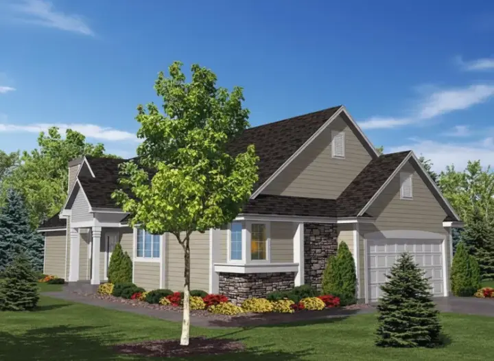 Traditional house plans 15-806 - front exterior, 1,871 sq ft, 3 bed, 2 bath house plans | Monster House Plans