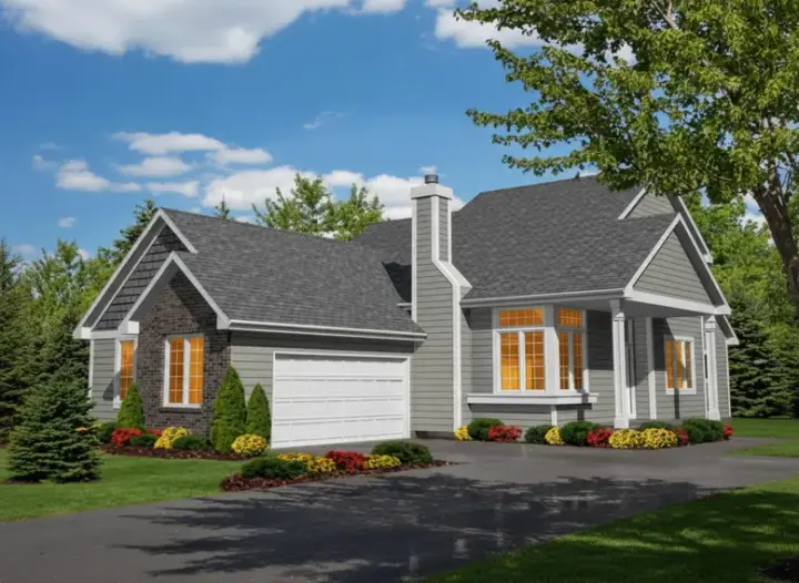 Traditional house plans 15-809 - front exterior, 1,941 sq ft, 3 bed, 2 bath house plans | Monster House Plans