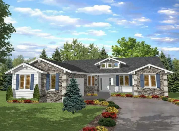 Craftsman house plans 15-814 - front exterior, 2,220 sq ft, 3 bed, 2 bath house plans | Monster House Plans