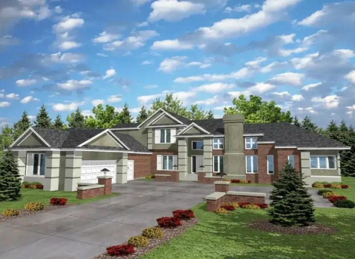 European house plans 15-818 - front exterior, 3,782 sq ft, 3 bed, 2 bath house plans | Monster House Plans