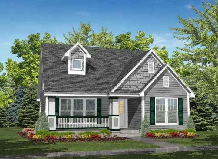 Country house plans 15-827 - front exterior, 1,385 sq ft, 4 bed, 2 bath house plans | Monster House Plans