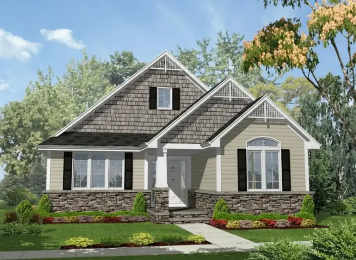 French Country house plans 15-829 - front exterior, 1,800 sq ft, 3 bed, 2 bath house plans | Monster House Plans