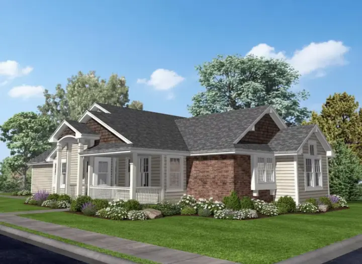 Traditional house plans 15-831 - front exterior, 1,625 sq ft, 2 bed, 2 bath house plans | Monster House Plans
