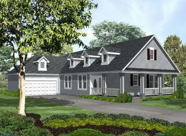 Ranch house plans 15-843 - front exterior, 1,745 sq ft, 2 bed, 2 bath house plans | Monster House Plans