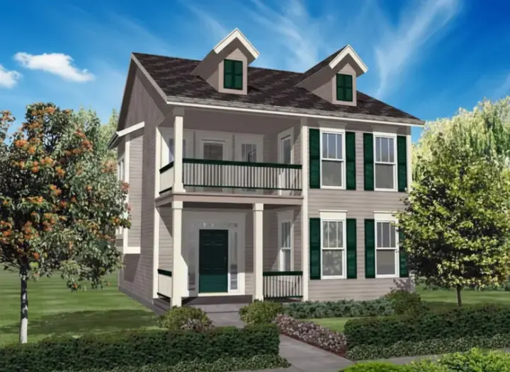 Southern Colonial house plans 15-846 - front exterior, 2,097 sq ft, 3 bed, 2 bath house plans | Monster House Plans