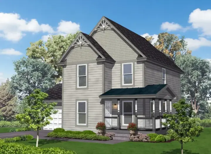 Country house plans 15-848 - front exterior, 1,387 sq ft, 3 bed, 2 bath house plans | Monster House Plans