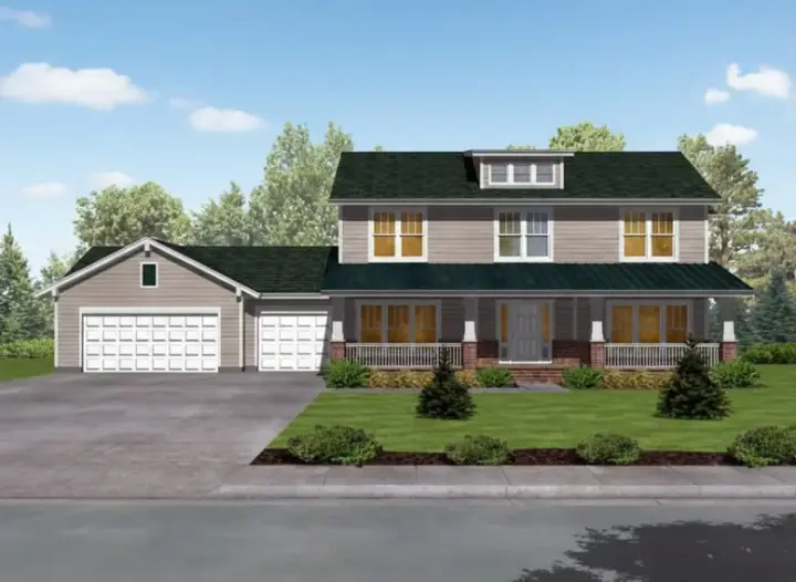 Traditional house plans 15-854 - front exterior, 2,274 sq ft, 3 bed, 2 bath house plans | Monster House Plans