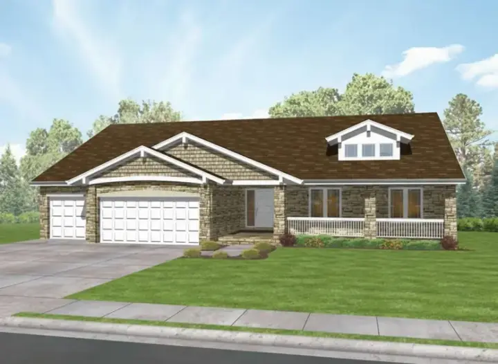 Craftsman house plans 15-855 - front exterior, 2,126 sq ft, 3 bed, 2 bath house plans | Monster House Plans