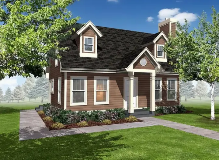 Traditional house plans 15-858 - front exterior, 1,260 sq ft, 3 bed, 2 bath house plans | Monster House Plans