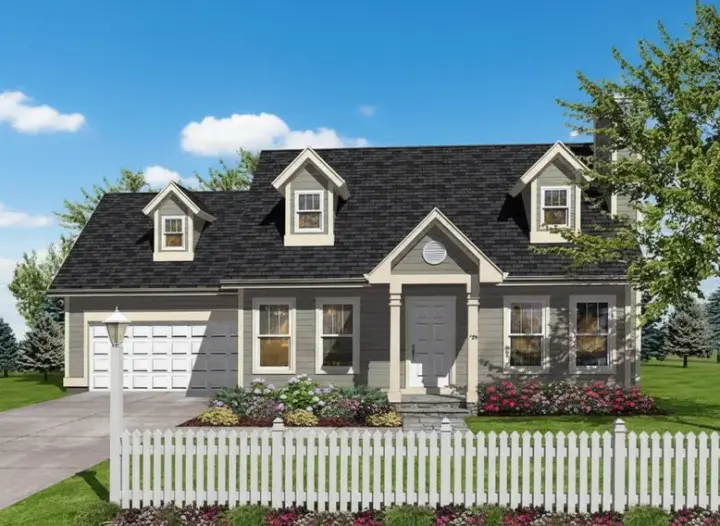 Country house plans 15-859 - front exterior, 1,260 sq ft, 3 bed, 2 bath house plans | Monster House Plans