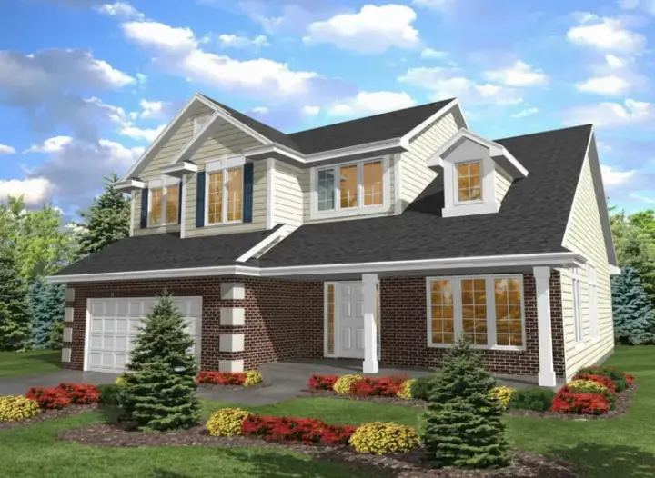 Traditional house plans 15-862 - front exterior, 2,598 sq ft, 4 bed, 2 bath house plans | Monster House Plans